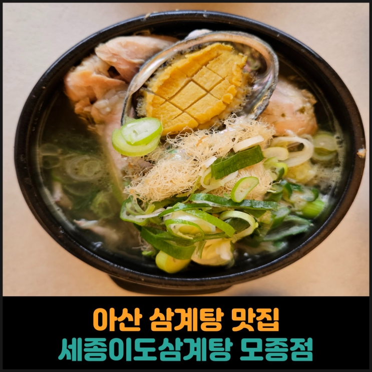  아산 삼계탕 맛집, 세종이도삼계탕 모종점 후기