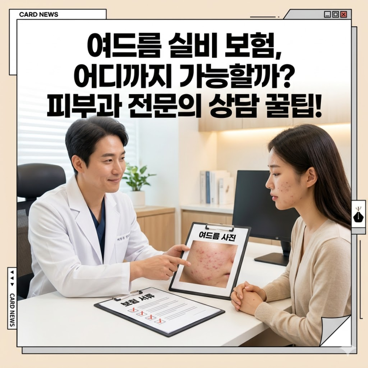  피부과 여드름 치료 실비 되나요? 이거 모르면 쌩돈 날립니다! 보험금 받는 꿀팁