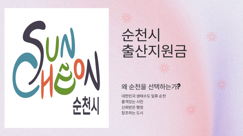 2026년 전라남도 순천시 출산 지원금 총정리