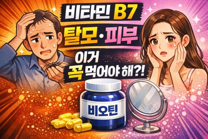 비타민 B7 효능 총정리｜비오틴 효과·탈모·피부까지 (+많은 음식)