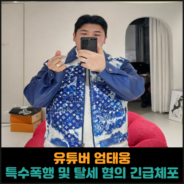  유튜버 엄태웅, 특수폭행 및 탈세 혐의로 긴급체포
