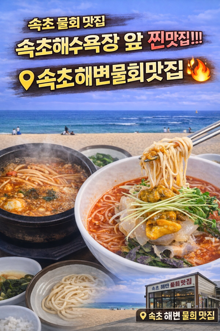  속초 물회 맛집 속초해수욕장 앞 찐맛집 모듬물회 국물 미쳤다