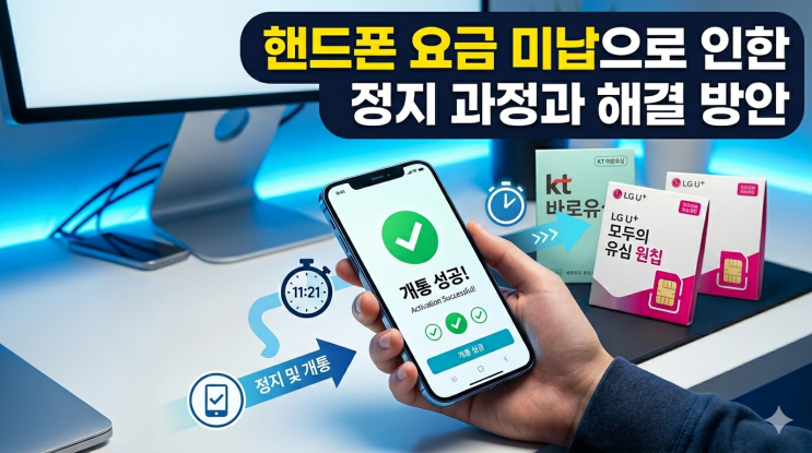  핸드폰 요금 미납으로 인한 정지 과정과 해결 방안