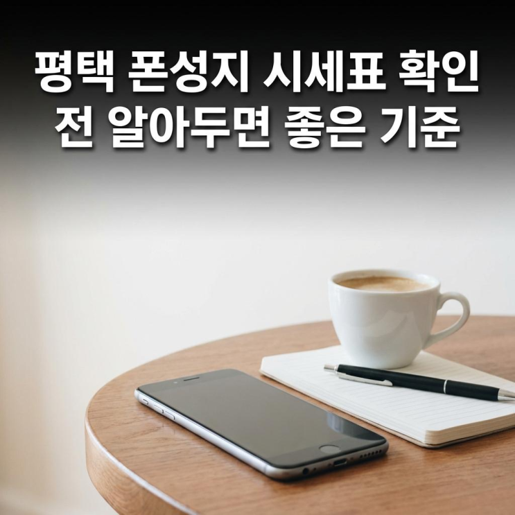  평택 폰성지 시세표 확인 전 알아두면 좋은 기준