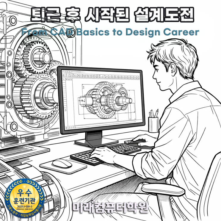  부산·김해·양산 AutoCAD 기초부터 실무 도면까지! 캐드학원 추천 CAT2급 자격증 취득대비 + 직무향상 야간 국비과정
