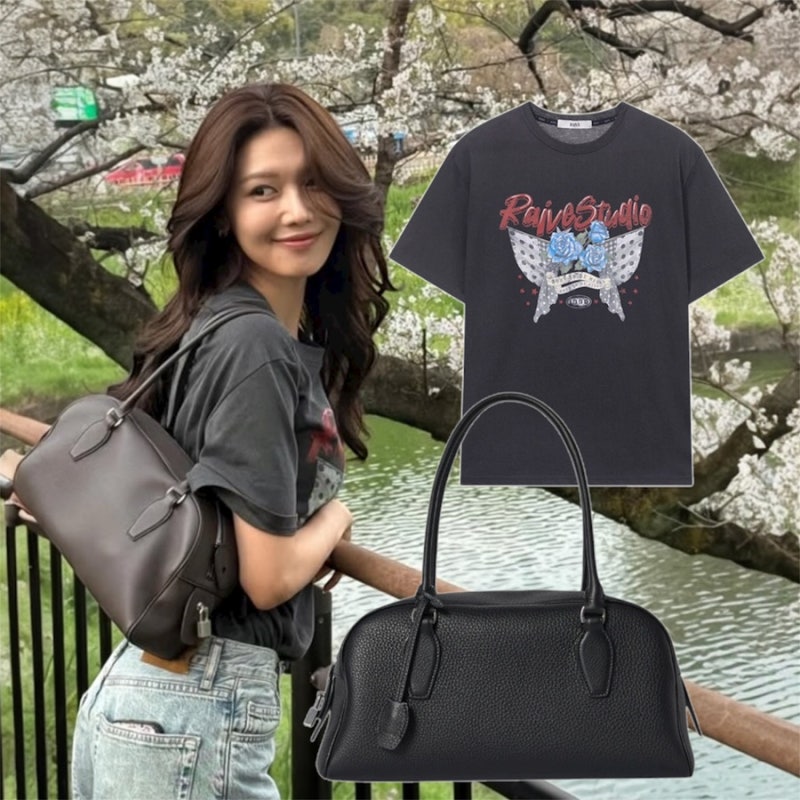 소녀시대 최수영 인스타그램 속 손민수 가능한 반팔티셔츠!