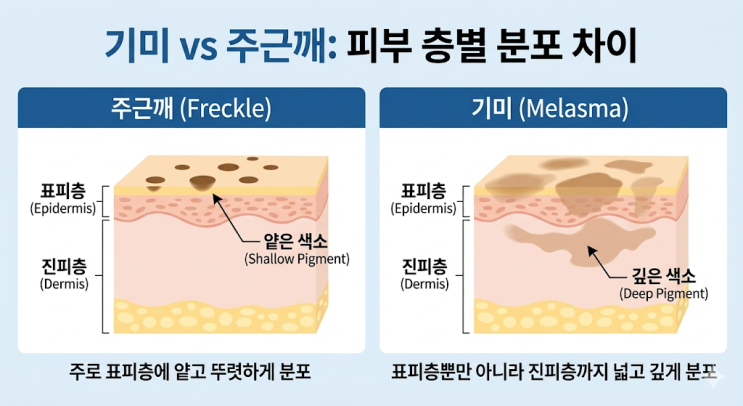  포항 주근깨, 기미인 줄 모르고 함부로 건드리면 안되는 이유