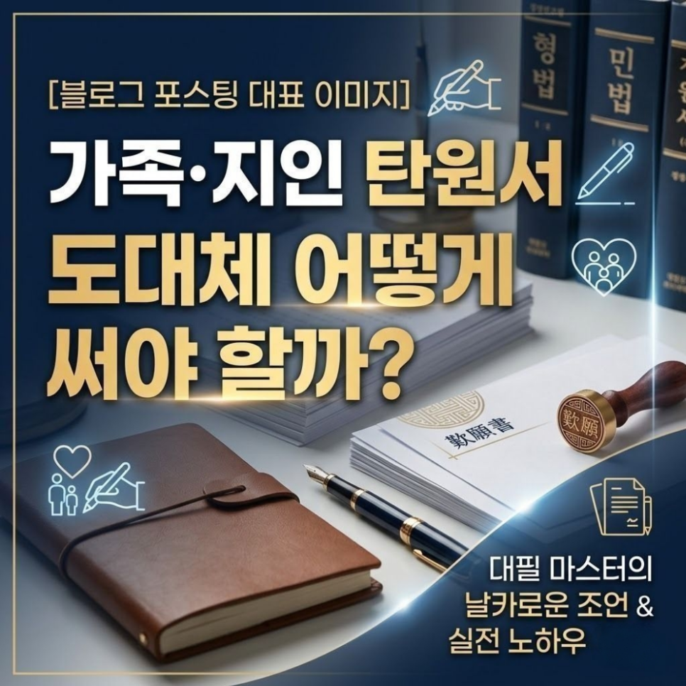 가족지인탄원서 도대체 어떻게 써야할까?