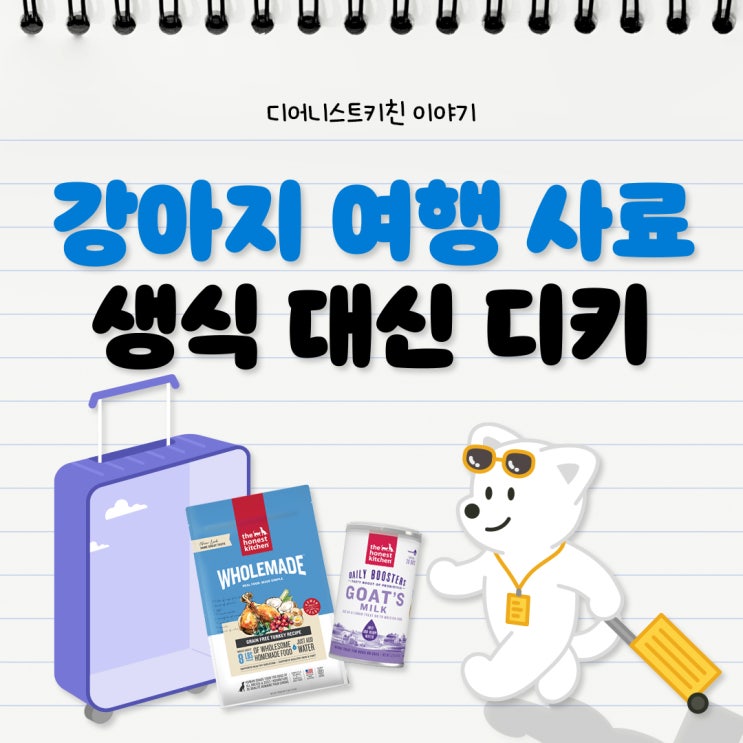  강아지 여행 준비물 사료, 생식 대신 편하게 급여할 수 있는 대안은?