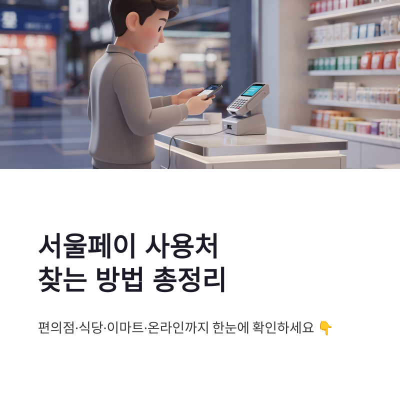 서울페이 사용처 찾는 방법 편의점 식당 가맹점 이마트 온라인 정리