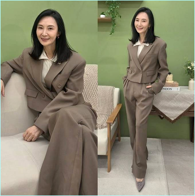  57세 채시라, 나이 잊은 크롭 수트핏.. 50대 올드머니 하객룩의 정석
