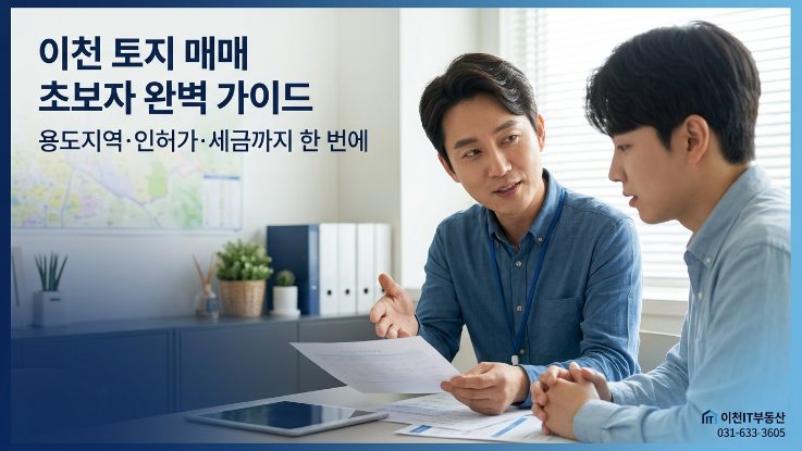  2026 이천 토지 매매 초보자 완벽 가이드: 용도지역·인허가·세금까지 한 번에