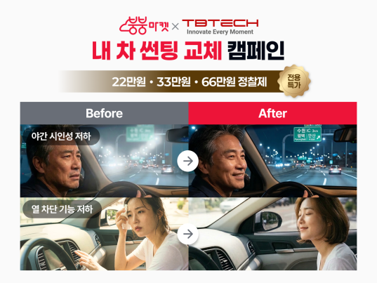  "틴팅도 타이어처럼 소모품?" 붕붕마켓, 제거비 0원 '틴팅 교체 캠페인' 론칭