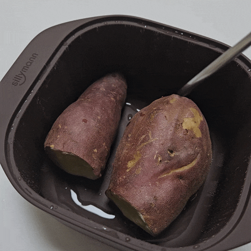 전자레인지 찜기로 고구마 찌는 법 (실리만 실리콘 전자레인지 찜기 내돈내산 후기)