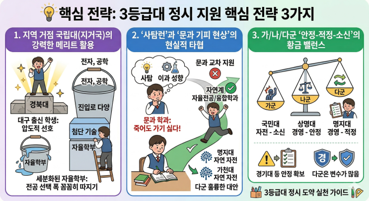  평균 3등급, 인서울과 지거국 사이 '최선의 선택'은? 실전 정시 컨설팅