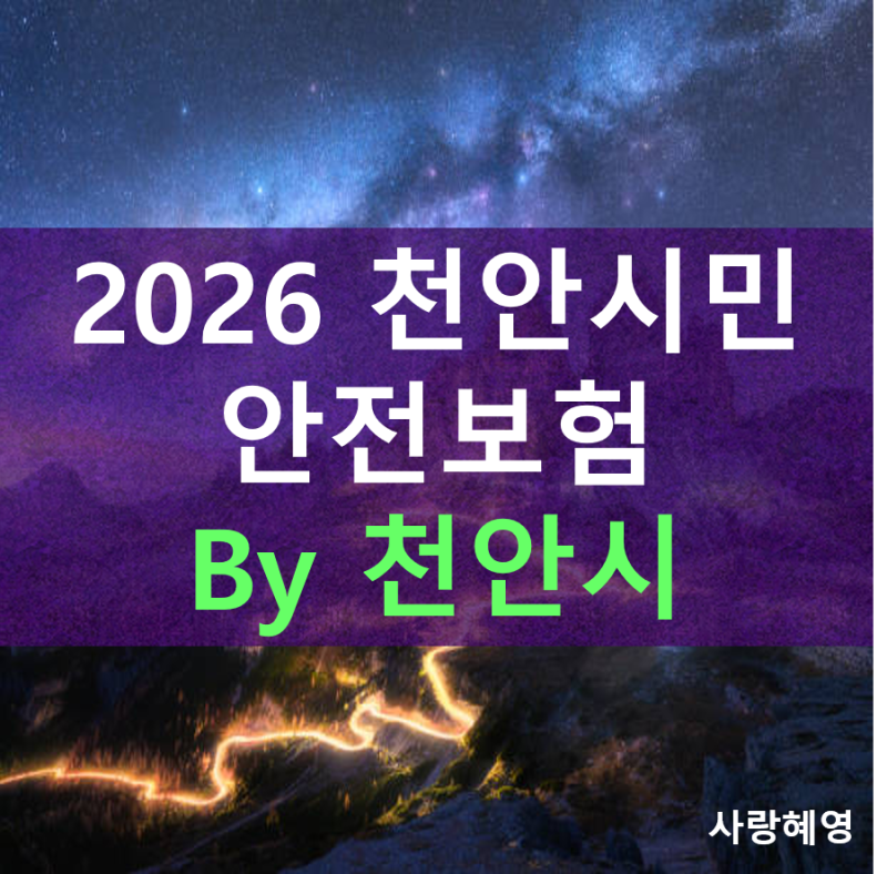 2026 천안시민 안전보험? - 상해사고 발생 시