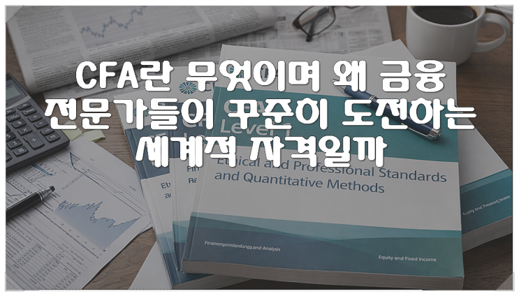  CFA란 무엇이며 왜 금융 전문가들이 꾸준히 도전하는 세계적 자격일까