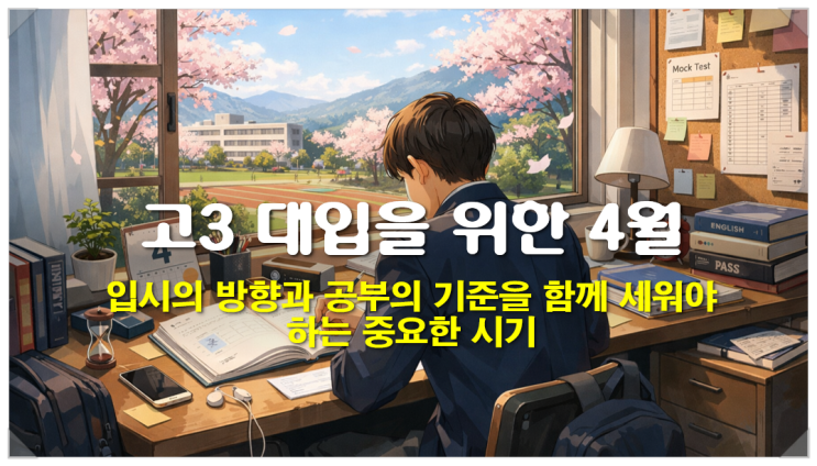  고3 대입을 위한 4월은  입시의 방향과 공부의 기준을 함께 세워야 하는 중요한 시기