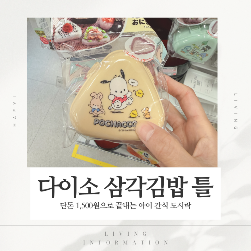 다이소 주먹밥 만들기 삼각김밥 틀 1,500원 아이 간식 도시락 후기