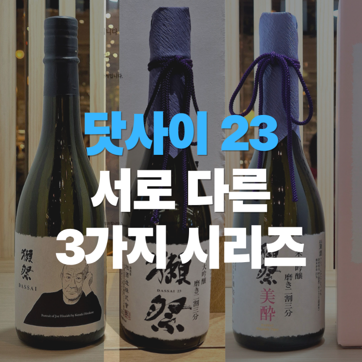  "닷사이 23 종류 이렇게 많아요?" 히사이시조 에디션, 비스이 포함 시리즈 가격 특징 차이는