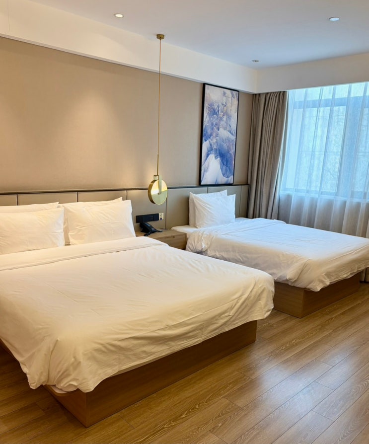  중국 옌타이 3인 숙소 10만원대 가성비 최고 깔끔한 스타웨이 호텔 Starway Hotel