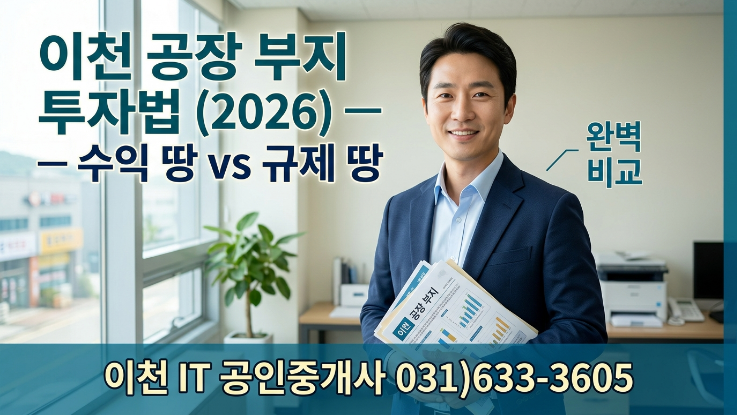  이천 공장부지 투자 방법 (2026) — 되는 땅 vs 묶이는 땅 완벽 비교
