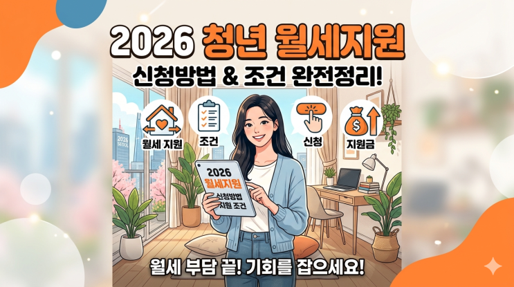  놓치면 손해! 청년월세지원 2026년 뭐가 달라졌을까 신청조건 자격 완벽정리