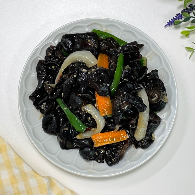 사천식 생목이버섯 볶음 레시피, 고추잡채식 볶음요리+목이버섯 효능
