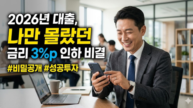  "2026년 대출, 이것부터 확인했어야"...40대 직장인, 금리 3%p 낮춘 비결