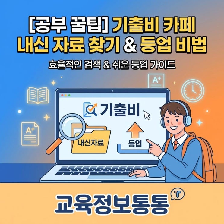  중고등 내신 자료 완벽 대비! 무료 기출문제 가득한 기출비카페 효율적인 검색과 등업 방법 총정리