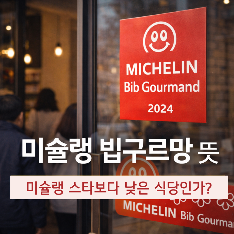 미슐랭 빕구르망 뜻 스타와 차이까지 한 번에