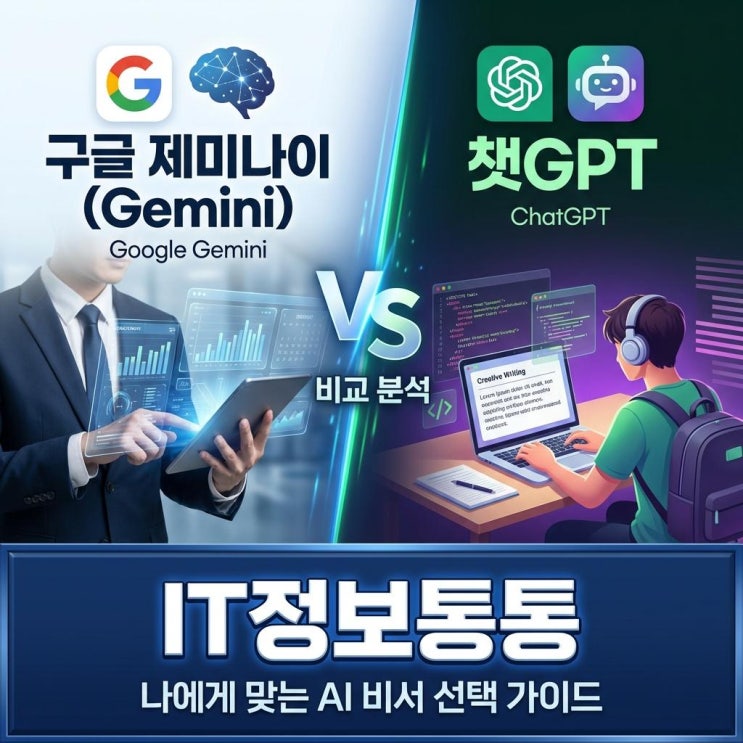  구글챗GPT 완벽 비교! 직장인과 학생을 위한 제미나이 vs 챗GPT AI 비서 선택 가이드