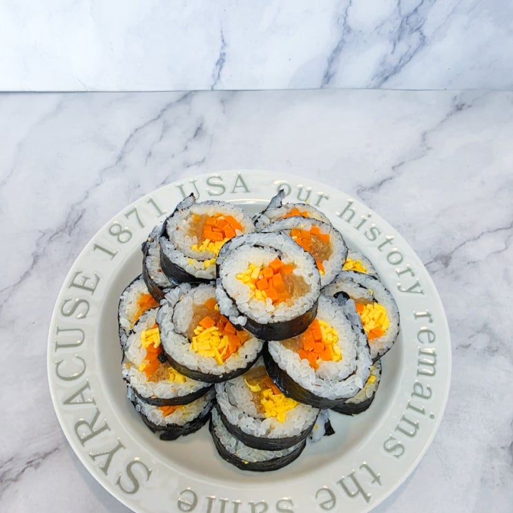  봄 피크닉 도시락으로 딱, 묵은지 김밥 간단하게 싸는 법