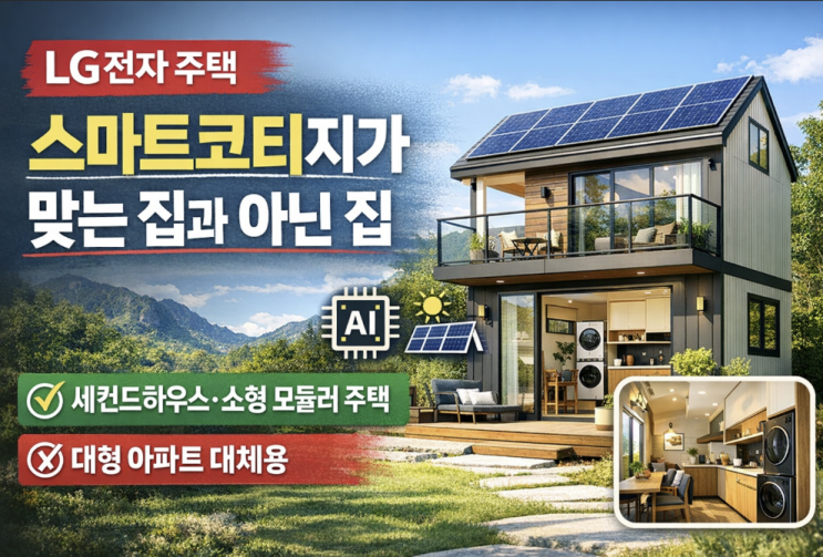  LG전자 주택, 스마트코티지가 맞는 집과 아닌 집