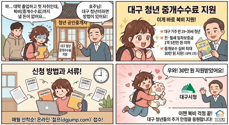 [대구 청년 주목] 이사 비용 아끼는 법! 부동산 중개수수료 최대 30만원 지원