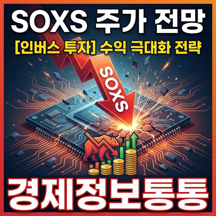  SOXS주가 전망: 필라델피아 반도체 지수 조정장 속 3배 인버스 수익 극대화 전략
