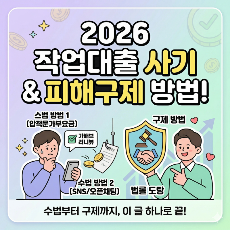 2026 작업대출 사기 수법과 피해 구제 방법 — 이 글 하나로 끝냅니다
