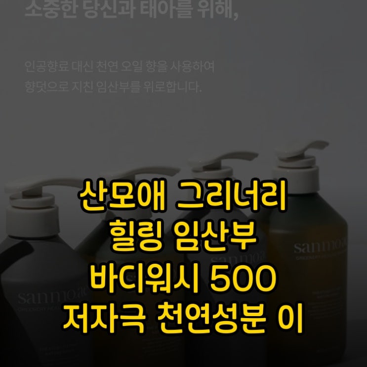  산모애 그리너리 힐링 임산부 바디워시 500g 저자극 천연성분 이 정도면 가성비 끝판왕