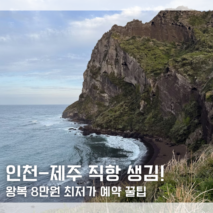  "이제 김포 안가도 됨!" 인천 제주 비행기 항공권 가격 왕복 8만원대 특가 예약 꿀팁