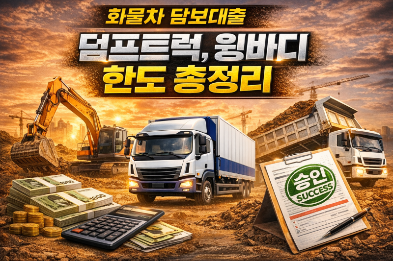 화물차 담보대출 가능한 차량 총정리 (덤프트럭·윙바디 연식 한도 비교)