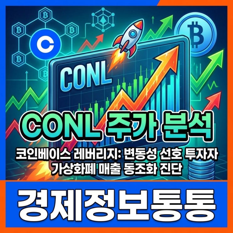  코인베이스 2배 레버리지 베팅, CONL주가 분석 및 가상화폐 거래소 매출 동조화 전망