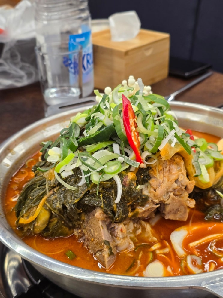  목포평화광장 점심맛집 등뼈가 우거지 묵은지 감자탕