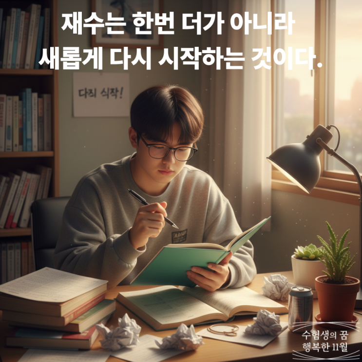  수험생 공부 자극 재수는 다시 한번 더가 아니라 다르게 시작하는 것이다 작년과 다름을 깨달아라