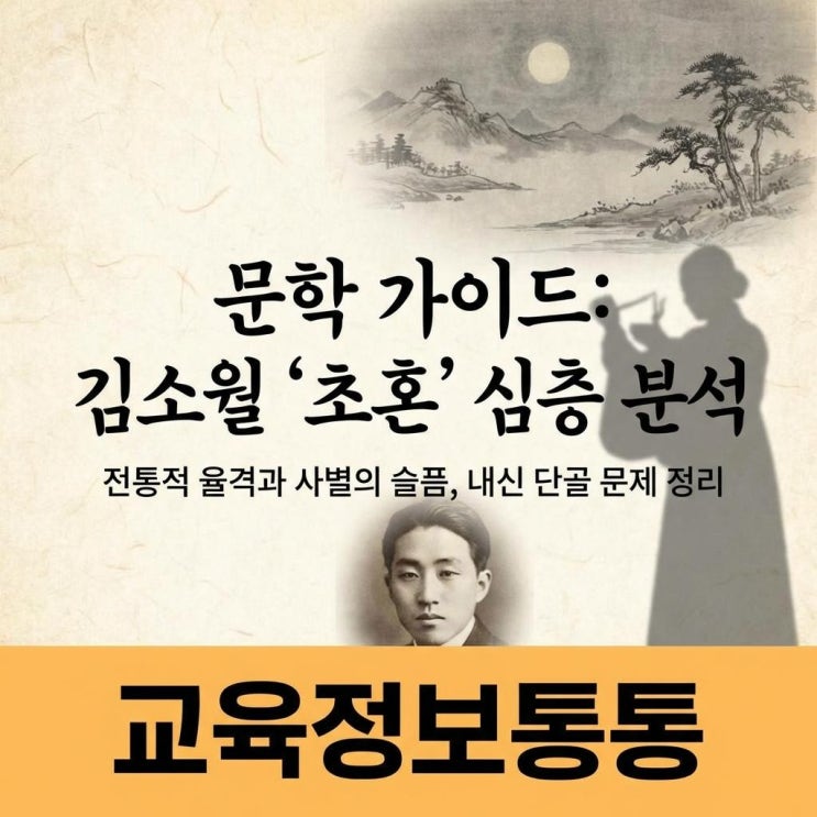  김소월초혼 완벽 분석: 전통적 율격과 사별의 슬픔, 내신 국어 단골 문제 총정리