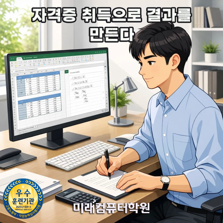   부산·김해·양산 컴퓨터활용능력 2급 자격증 취득! 엑셀 실무부터 행정사무 취업까지 (국비지원)