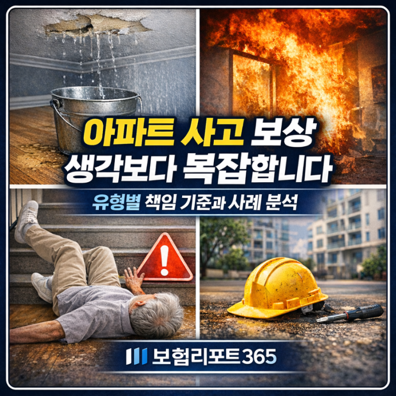 [배상책임보험] 아파트 사고 보상 생각보다 복잡합니다｜유형별 책임 기준과 사례 분석