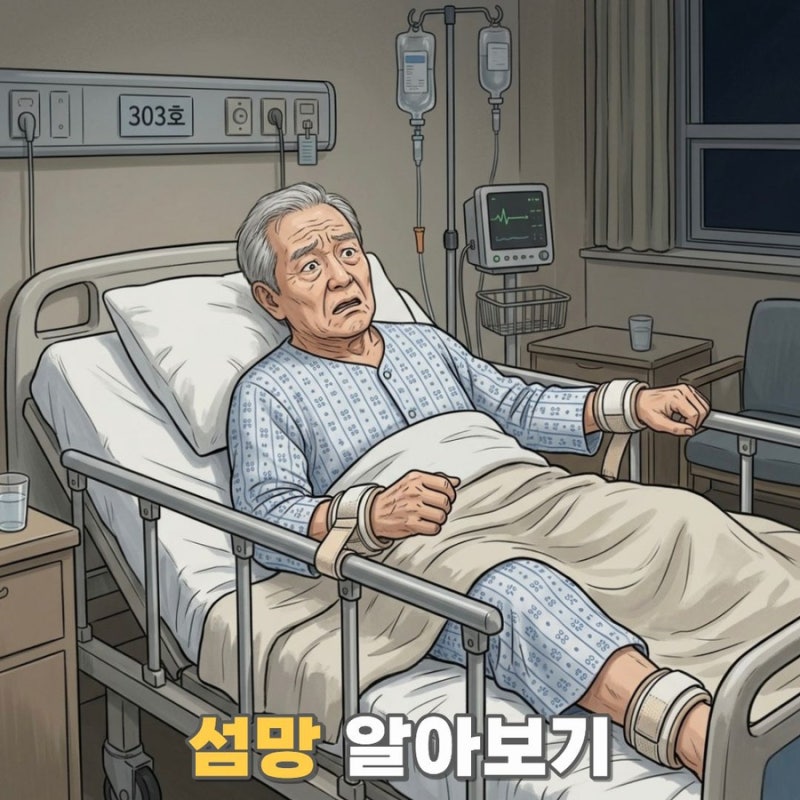 수술 후 섬망 증상 및 섬망증 치료 방법과 억제대 사용의 필요성