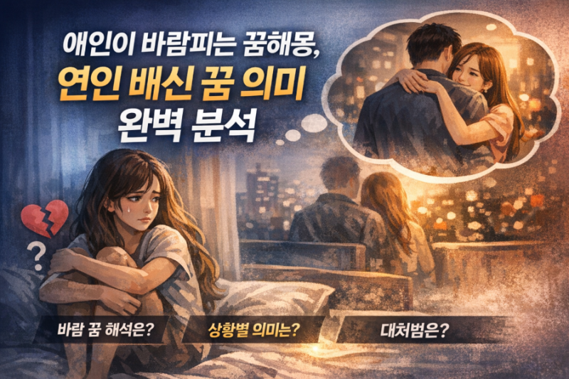 애인이 바람피는 꿈해몽, 연인 배신 꿈 의미 완벽 분석