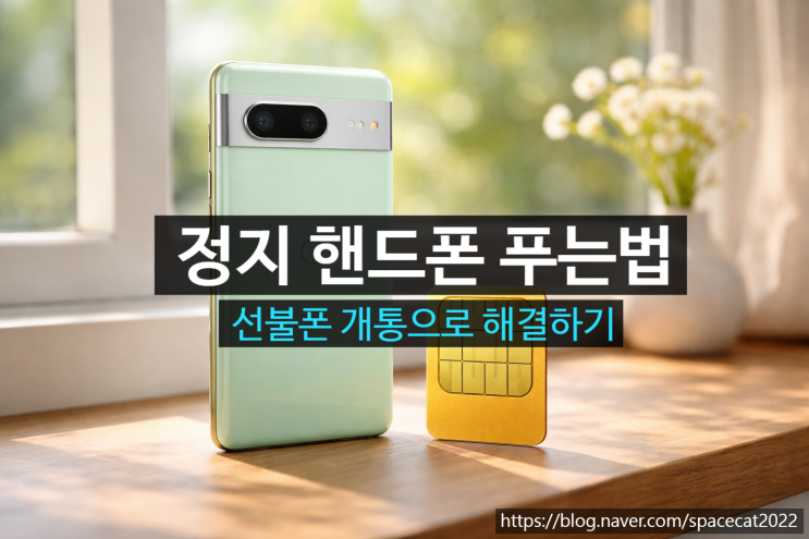  정지 핸드폰 푸는법 선불폰 개통으로 해결하기