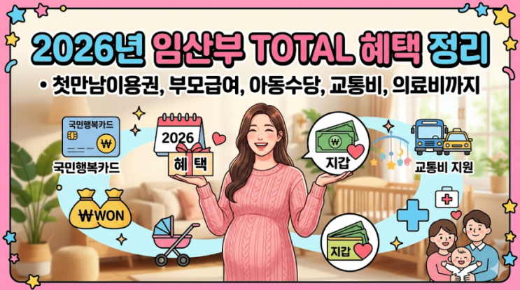  2026년 임산부 혜택 총정리: 임신부터 출산까지 정부지원금 놓치지 마세요!